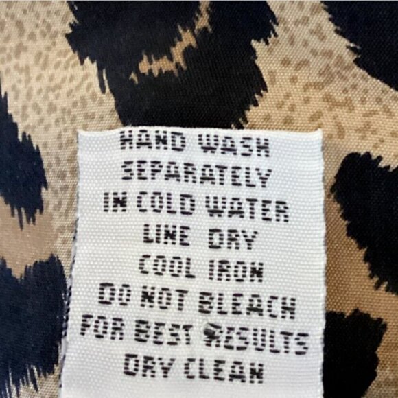 VTG Stunt 100% Silk Leopard Print Button Front Blouse Top S #303B - Picture 7 of 7